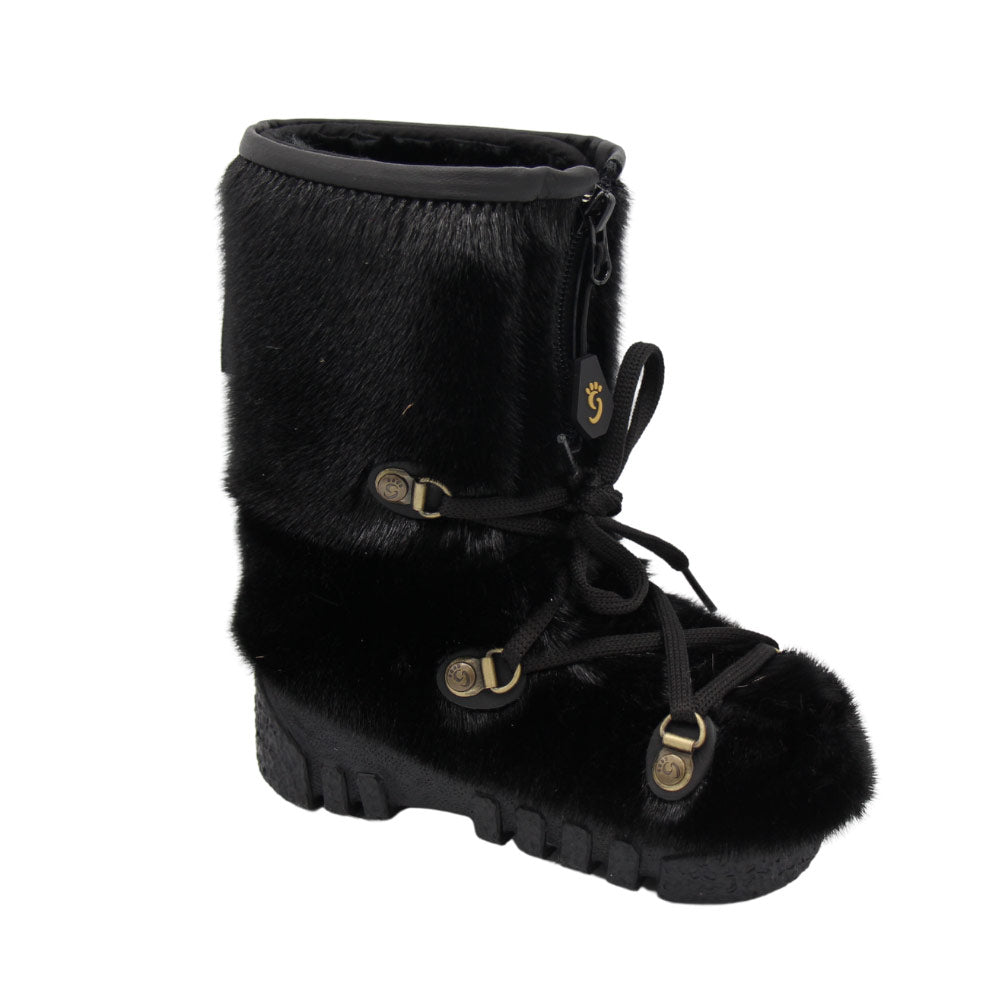 Fourrures Grenier Botte Enfant - Loup-Marin Noir