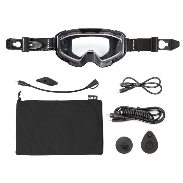 CKX Lunettes 210° électrique isolée pour sentier Noir mat