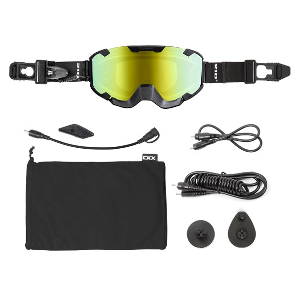 CKX Lunettes 210° électrique isolée pour sentier Noir mat