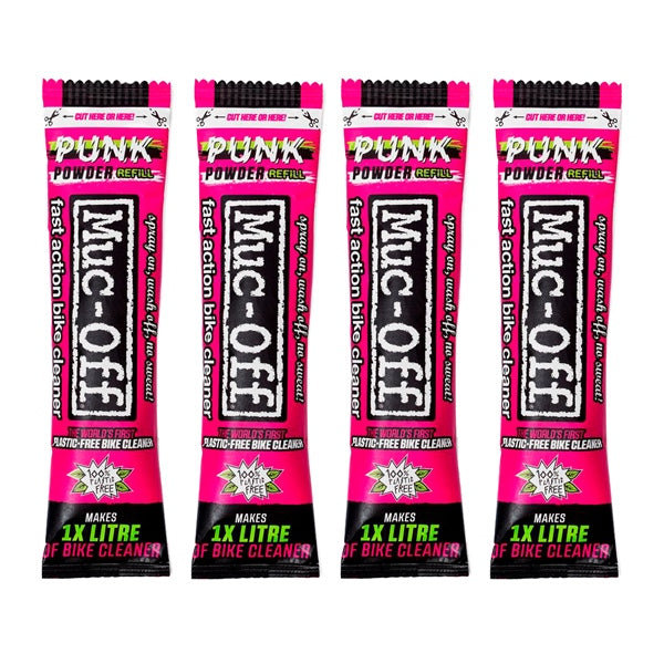 Muc-Off Poudre nettoyante pour moto Punk (4 sachets) 4 x 30g
