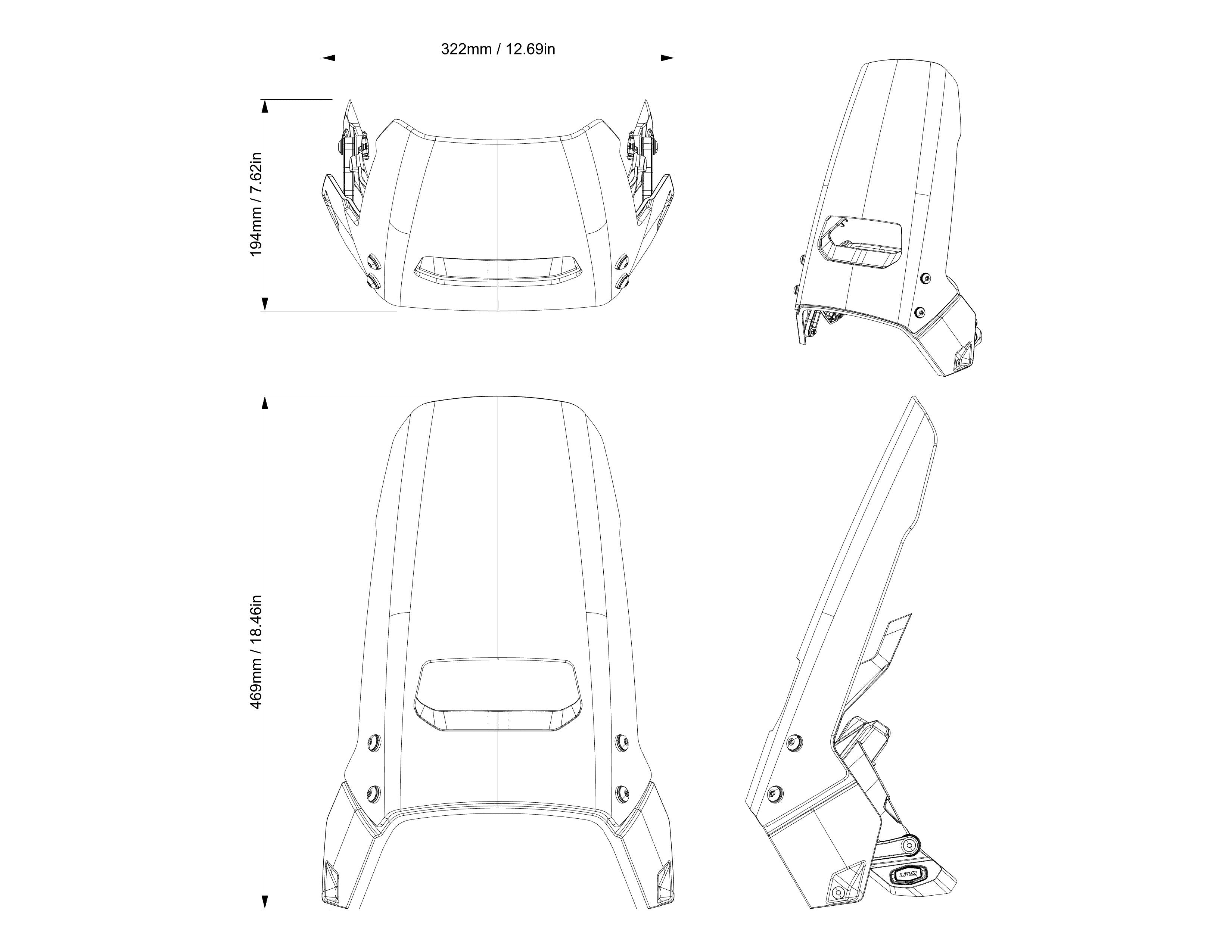 Pare-brise ajustable LinQ Can-Am Origin