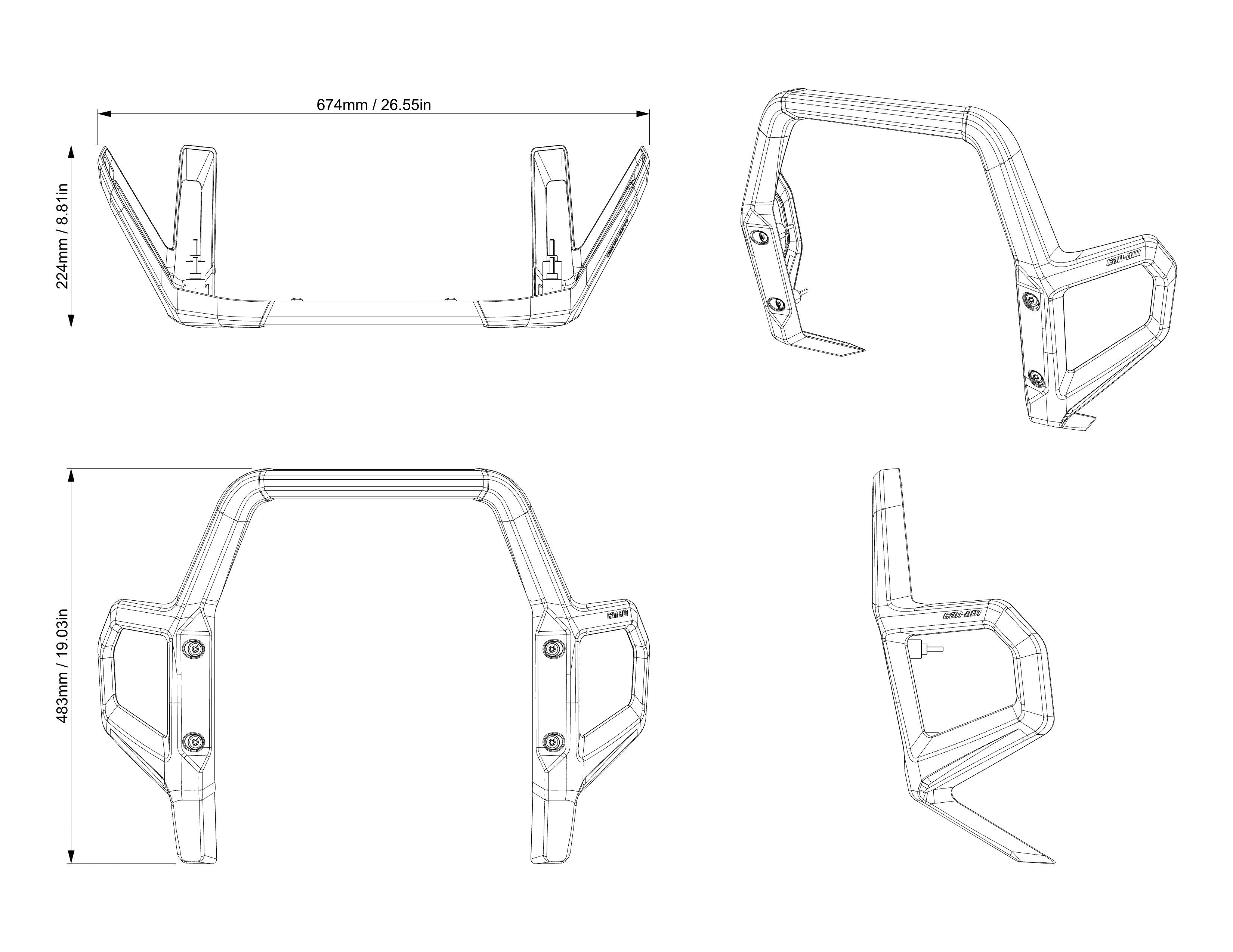 Adventure Front Bumper Can-Am Canyon