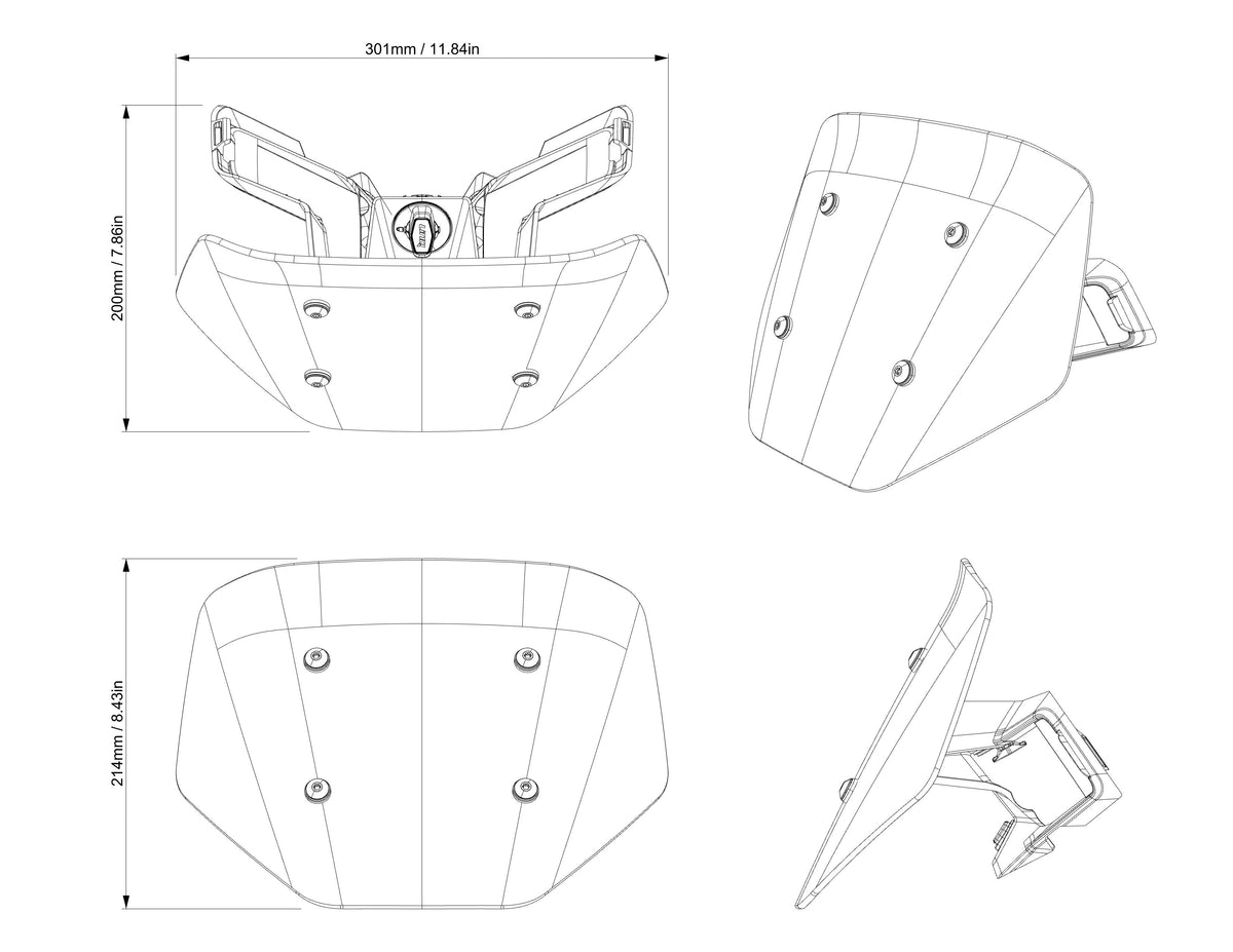 LinQ Sport Windshield Can-Am Pulse