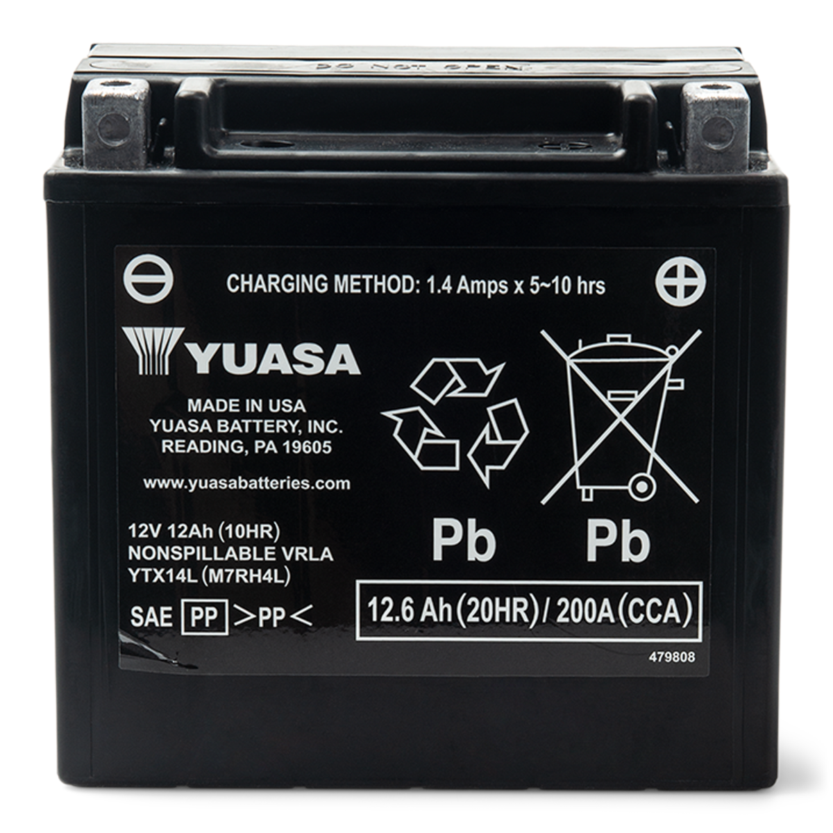 Batterie Yuasa - YTX14L - AGM, activée en usine*