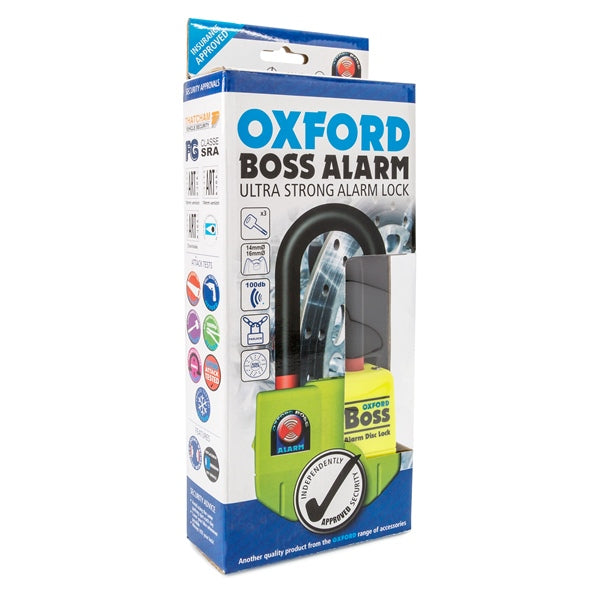 Oxford Products Bloque-disque avec alarme ultra robuste Boss Alarm