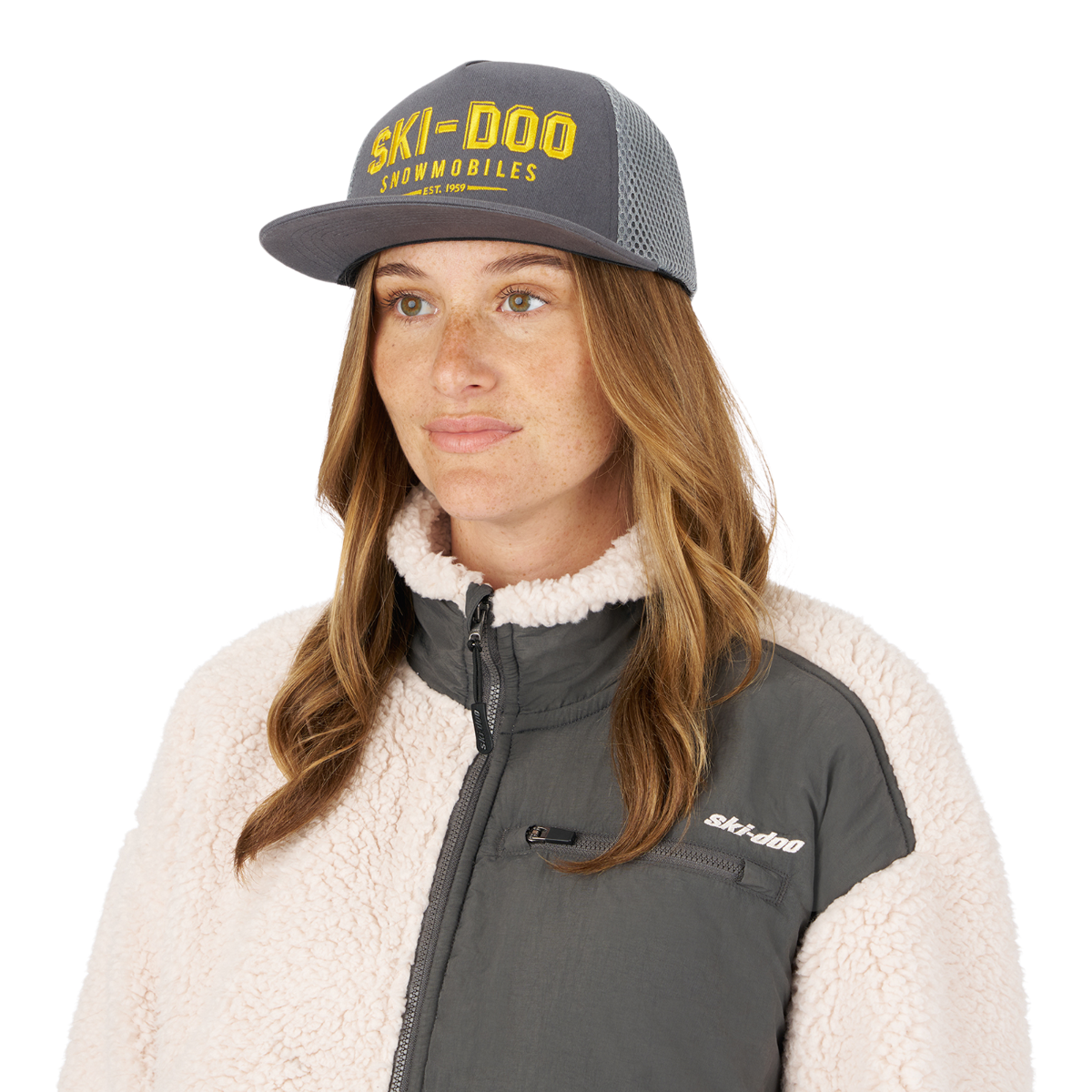 Casquette Ski-Doo à visière droite vintage Unisexe