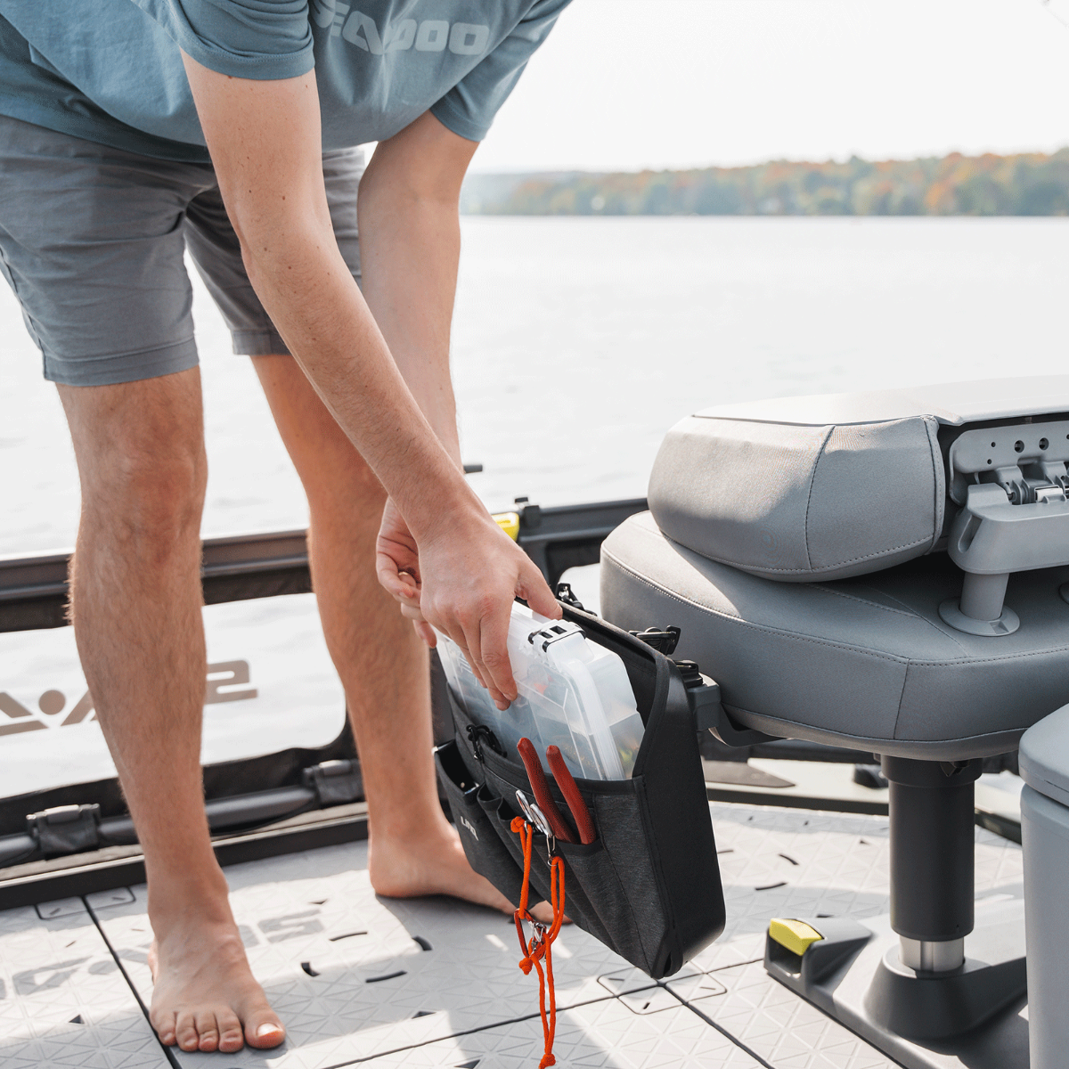 Quick-Attach Fishing Pedestal Seat for Switch Pontoon