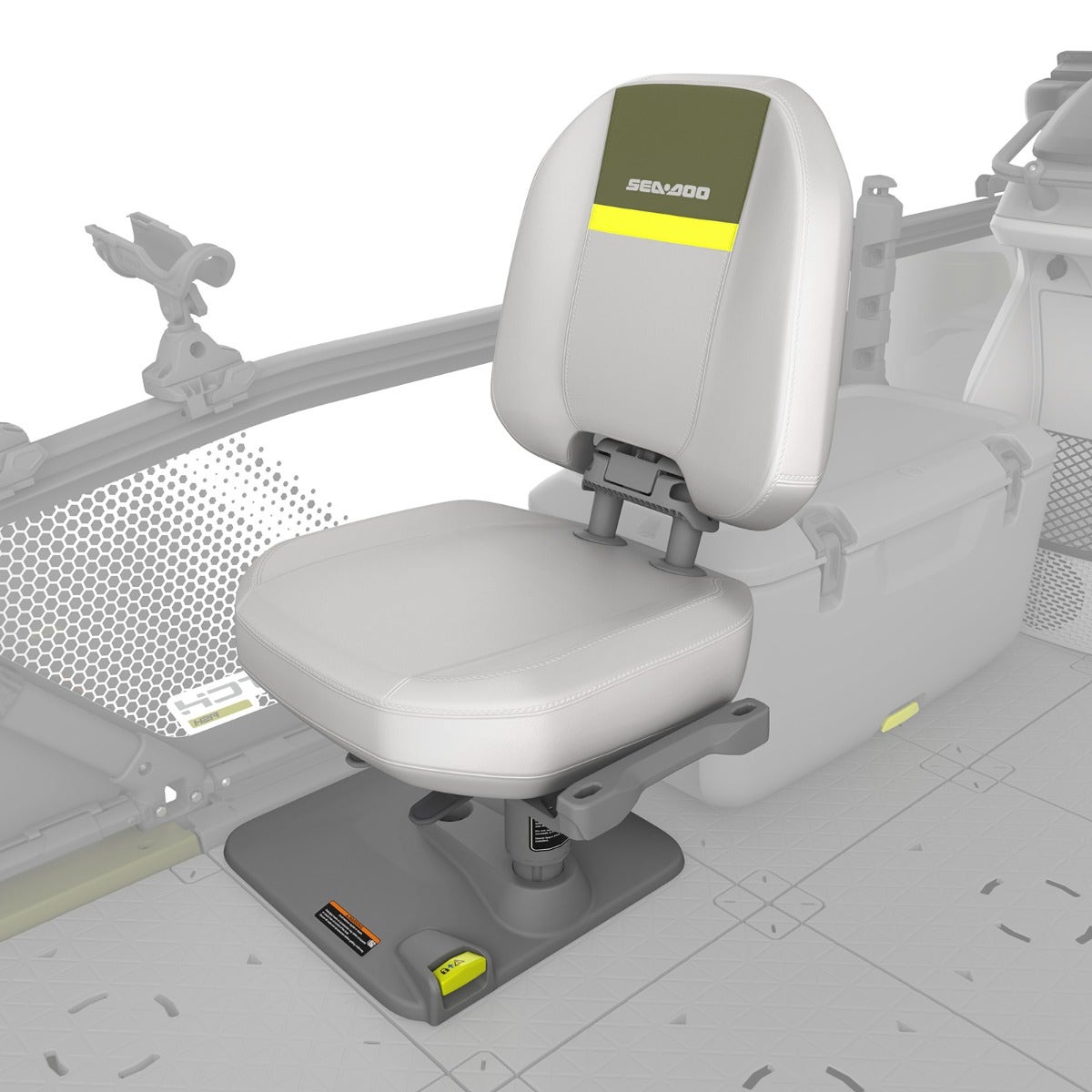 Quick-Attach Fishing Pedestal Seat for Switch Pontoon