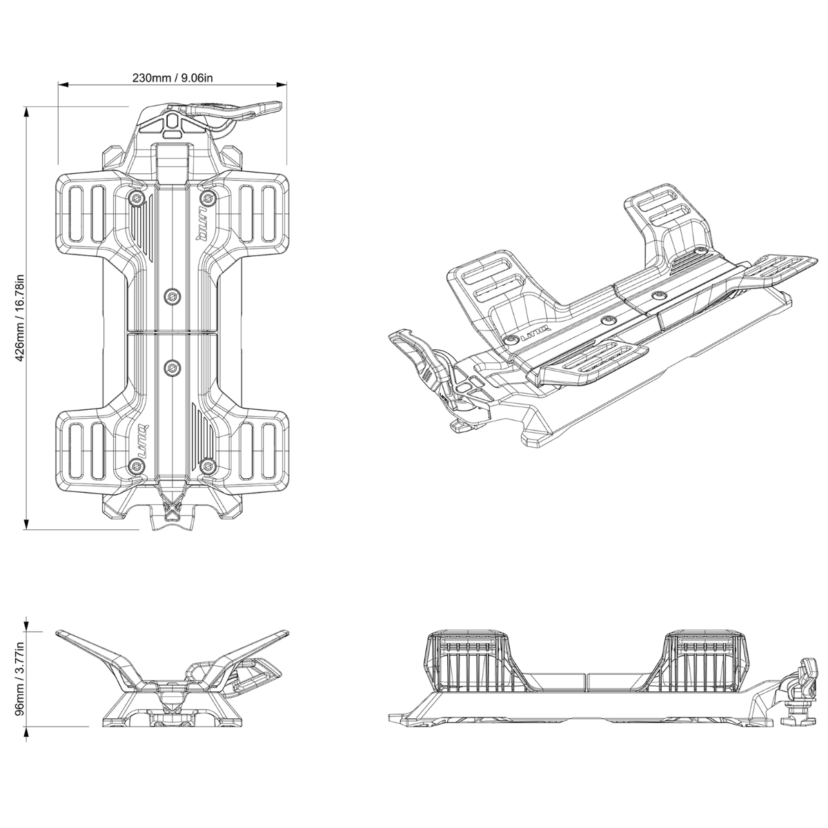 Sea-Doo Support arrière LinQ pour tapis flottant pour motomarine et ponton Switch