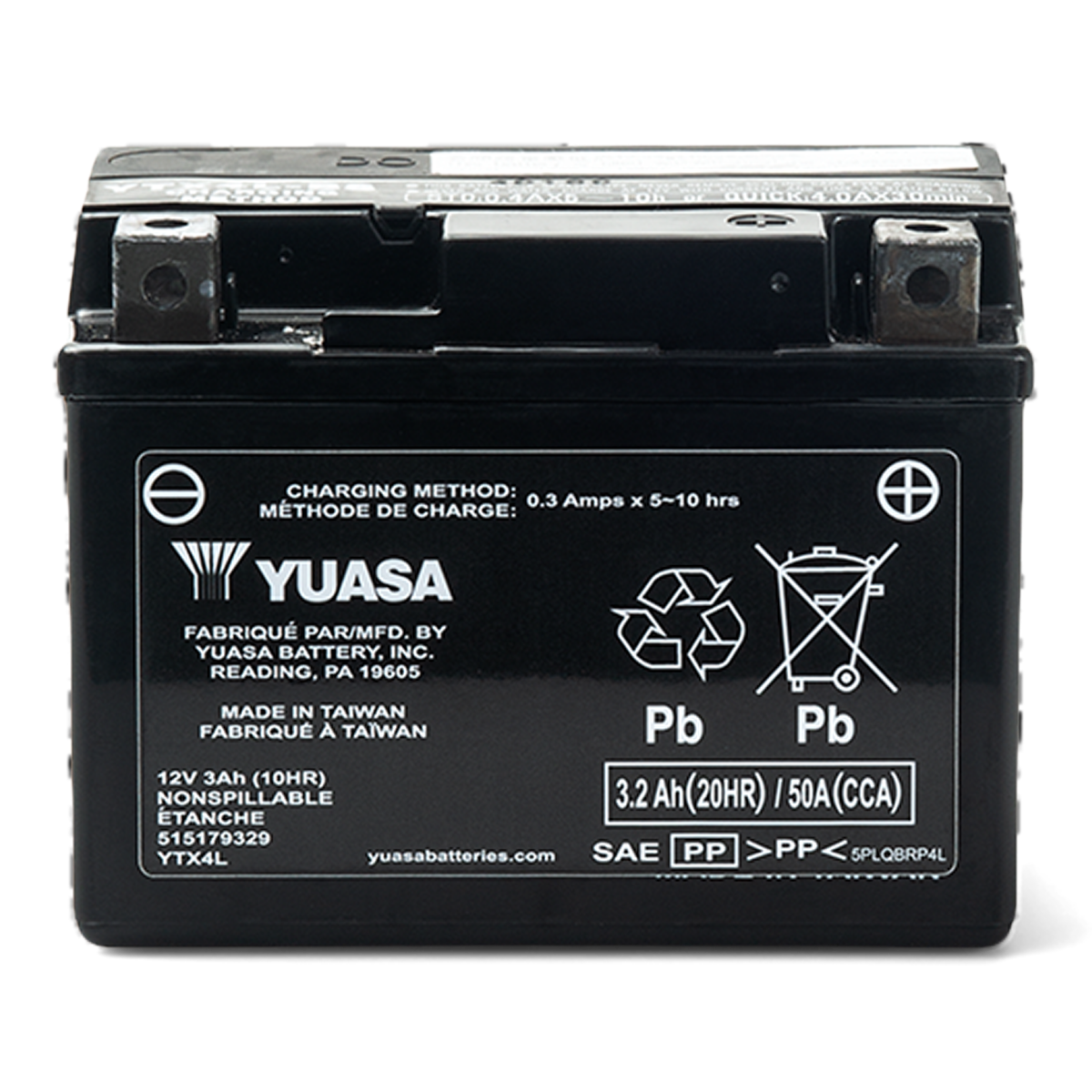 Yuasa Battery - YTX4L - AGM, Factory Activated*