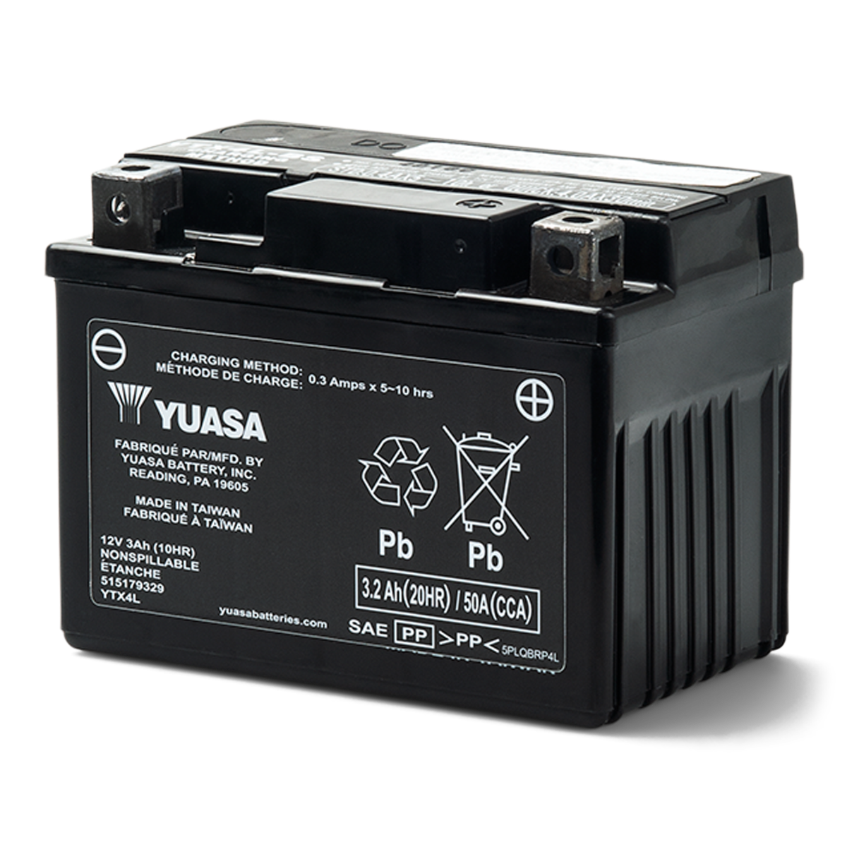 Yuasa Battery - YTX4L - AGM, Factory Activated*