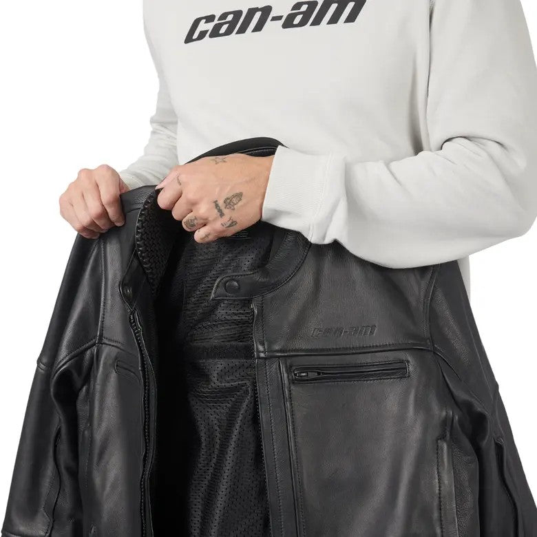 Manteau Brode en cuir pour homme
