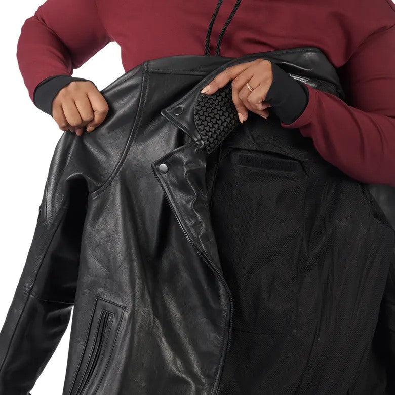 Manteau Vick en cuir pour femme