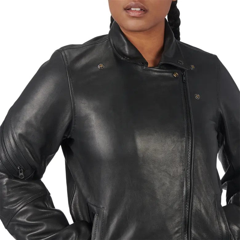 Manteau Vick en cuir pour femme