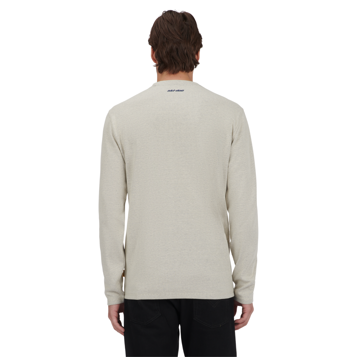 Ski-Doo Men's Waffle Knit Thermal Long Sleeve Henley