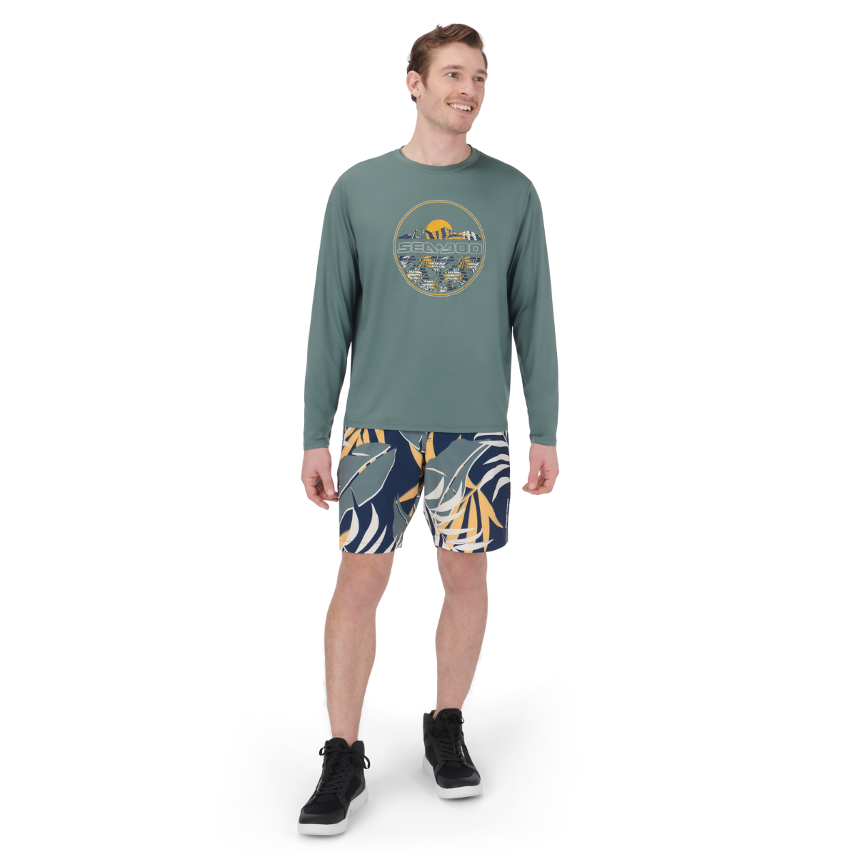 Sea-Doo Men's UV Protection Printed Long Sleeve Shirt