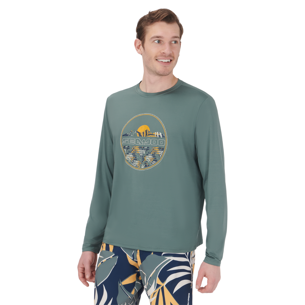 Sea-Doo Men's UV Protection Printed Long Sleeve Shirt