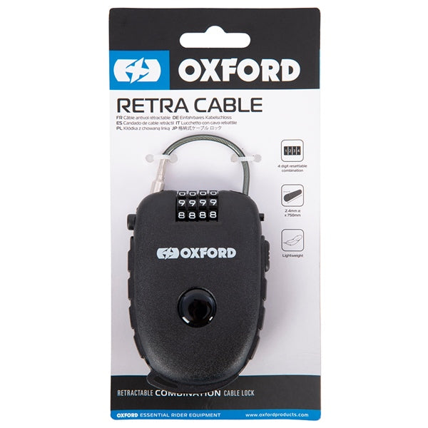 Oxford Products Cadenas à câble rétractable