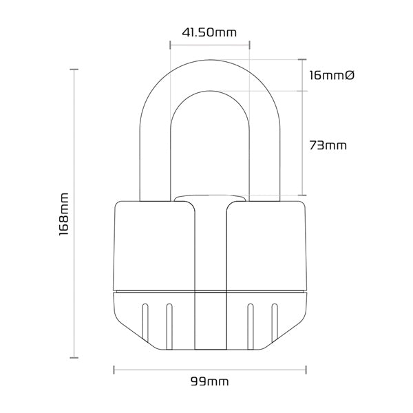 Oxford Products Cadenas et chaîne Boss Alarm 16 mm