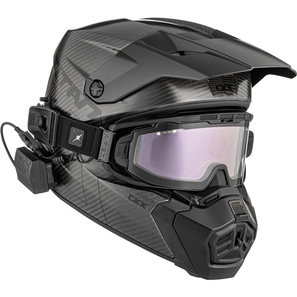 CKX Titan AMS Pro Solid - Snowmobile Helmet with Apex Goggle