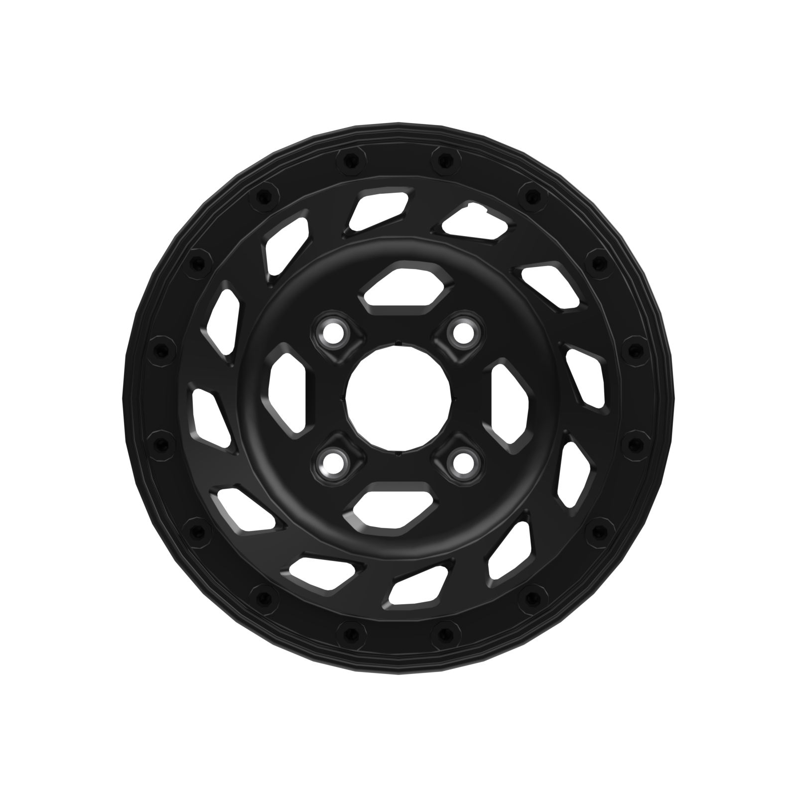 Can-Am Roue beadlock 15" x 7" avant/arrière Noir profond