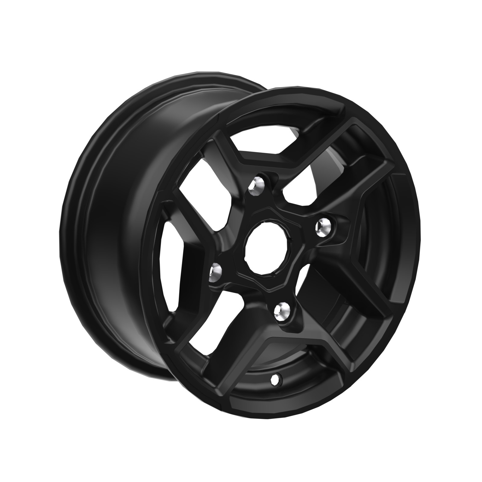 Can-Am Roue en aluminium 12" x 6" avant Noir profond