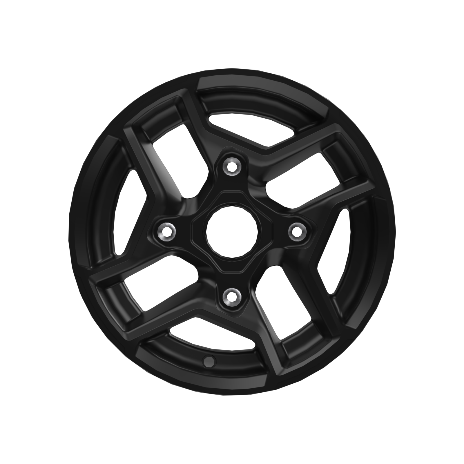 Can-Am Roue en aluminium 12" x 6" avant Noir profond