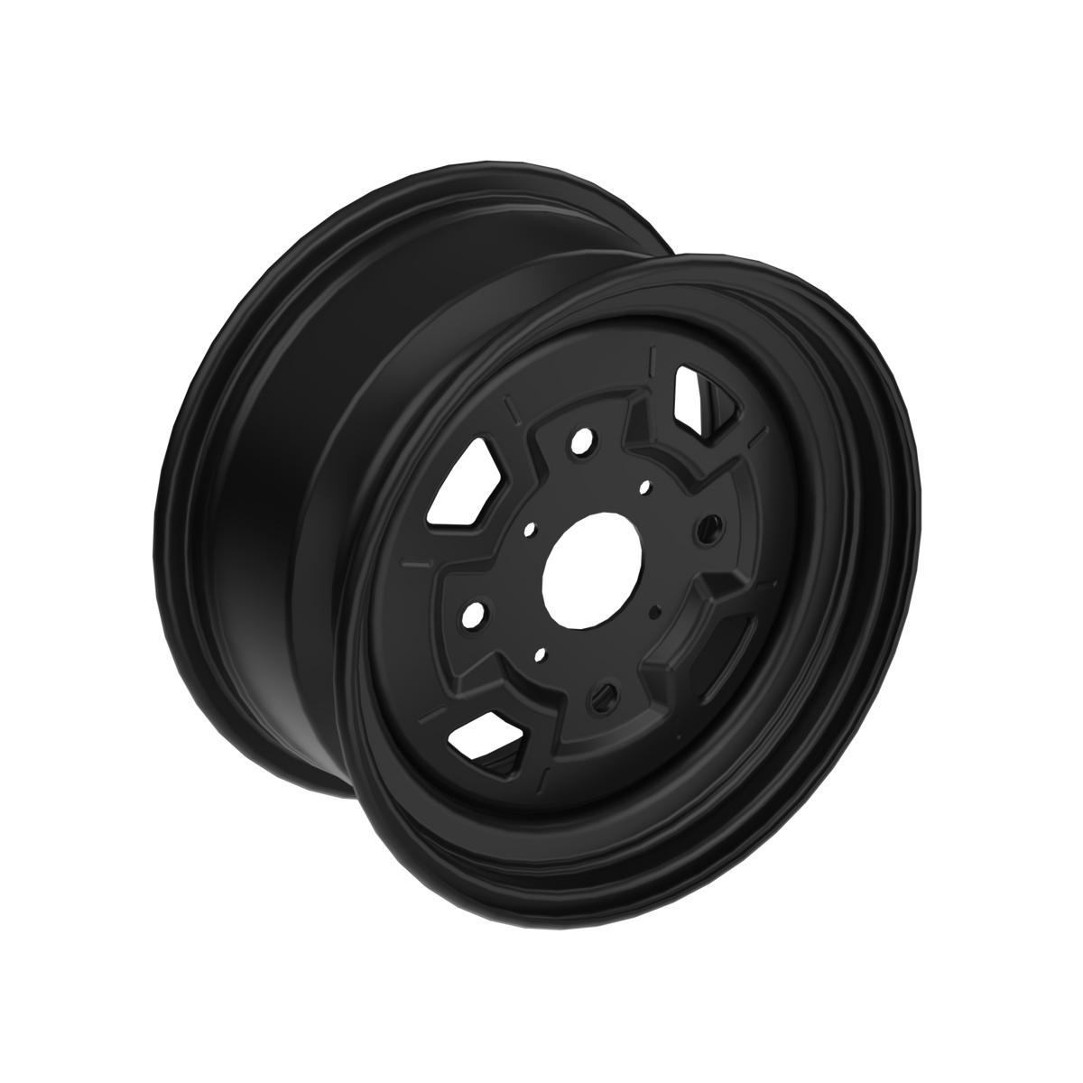 Can-Am Roue en acier 12" x 6" avant Noir profond