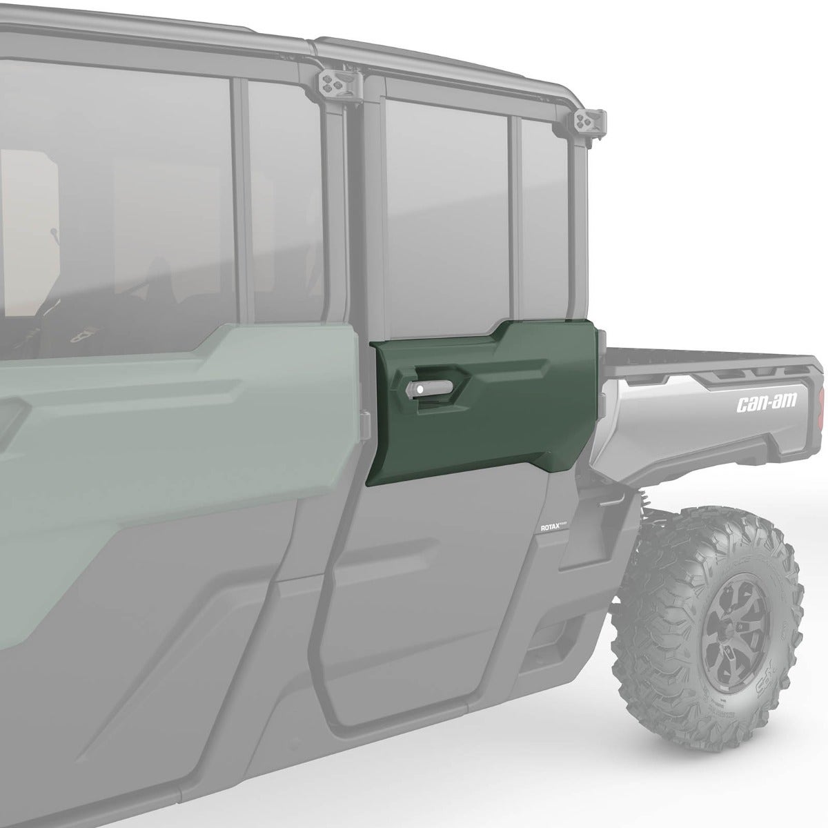 Can-Am Defender Rear Left Door Trim - Compass Green