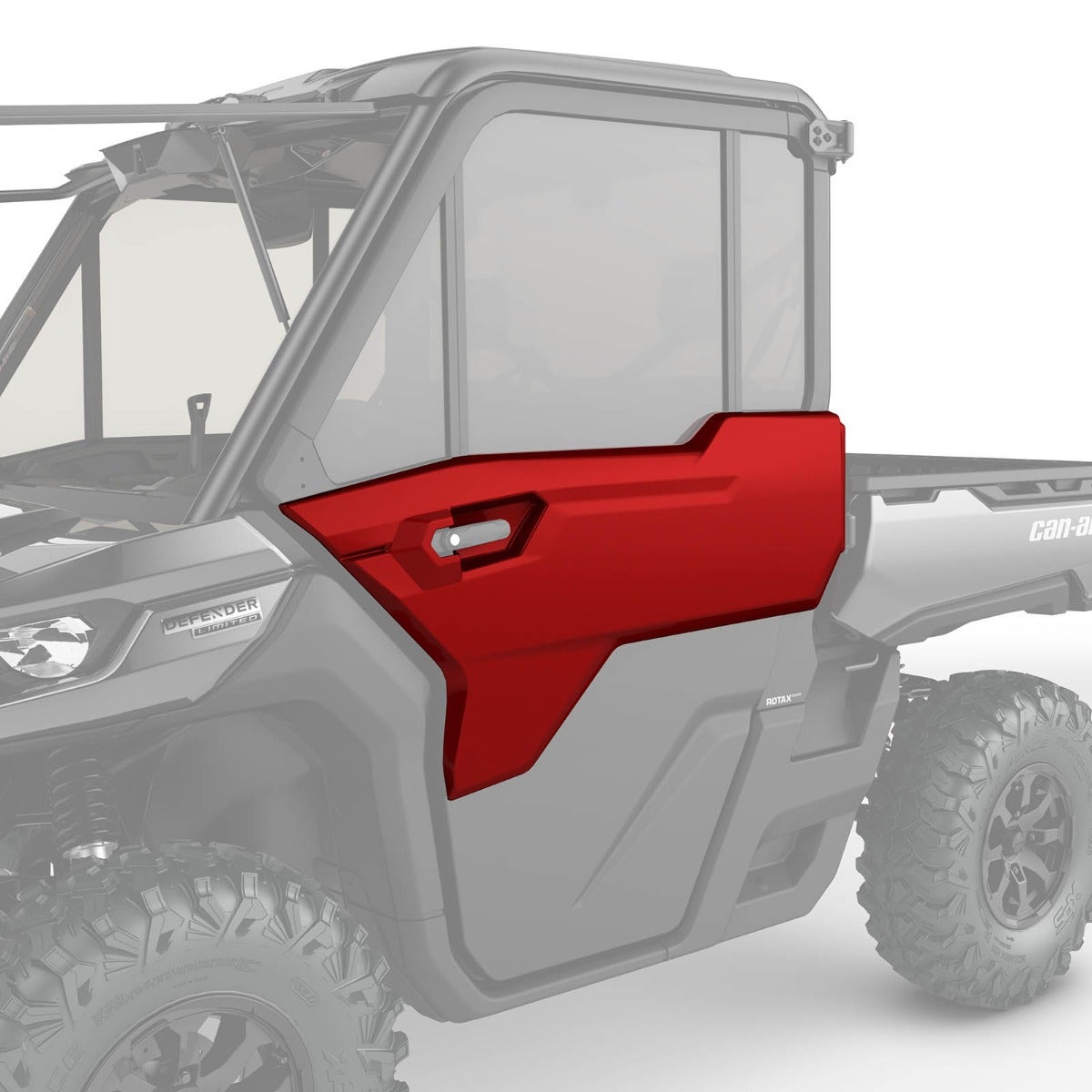 Can-Am Defender Front Left Door Trim - Fiery Red