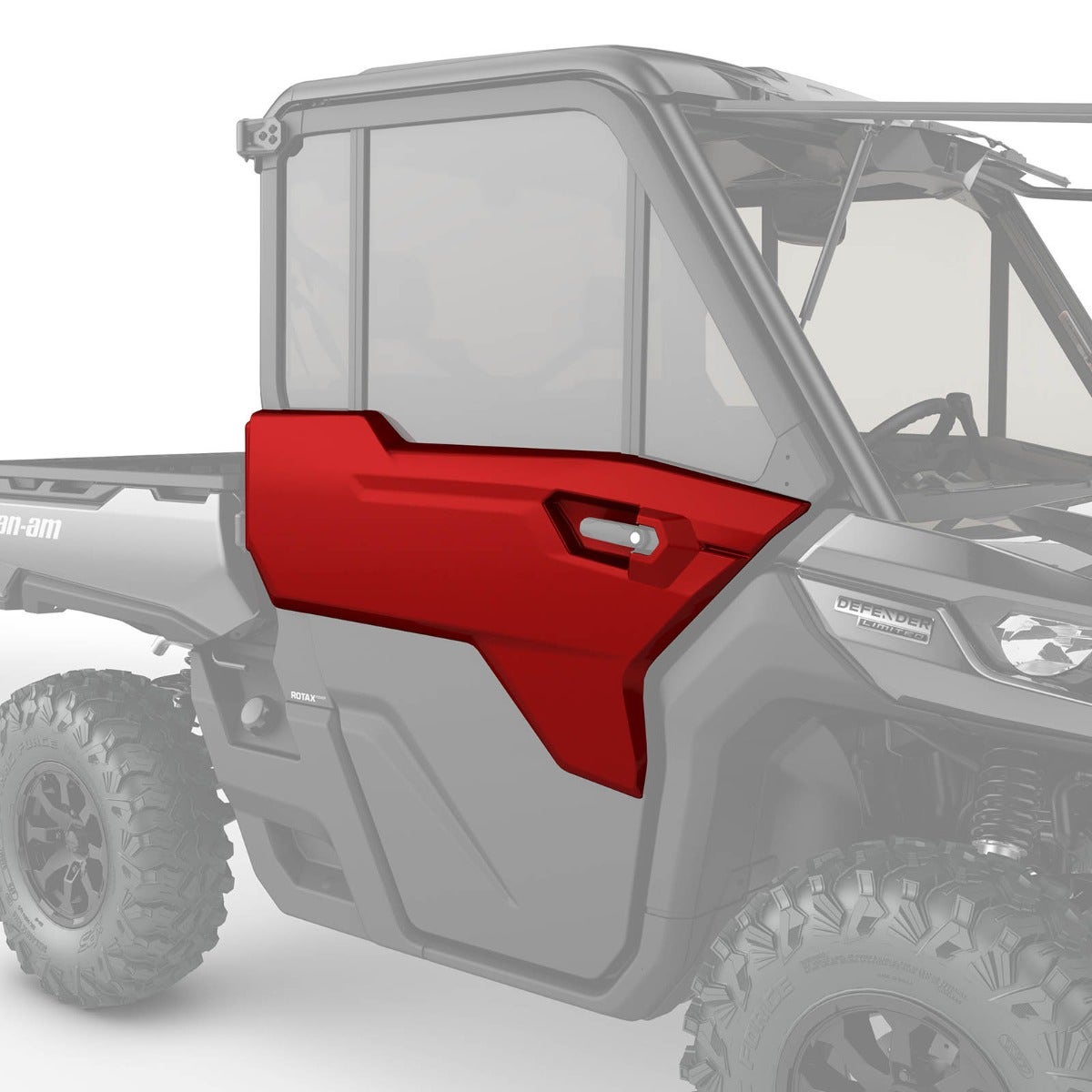 Can-Am Defender Front Right Door Trim - Fiery Red