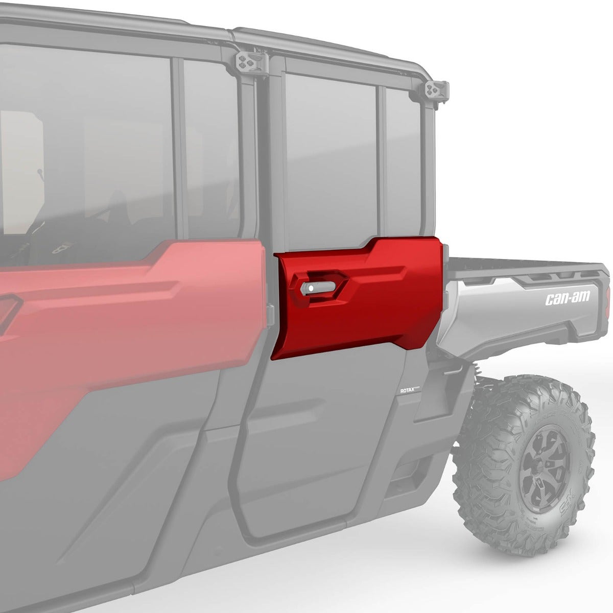 Can-Am Defender Rear Left Door Trim - Fiery Red