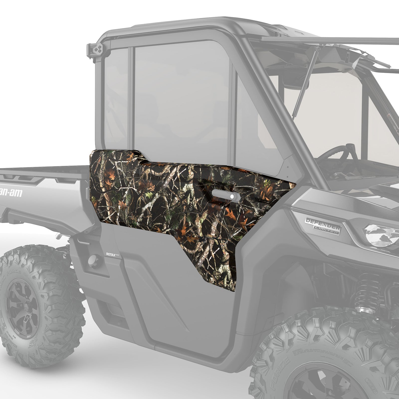 Can-Am Defender Front Right Door Trim - Dark Wildland Camo