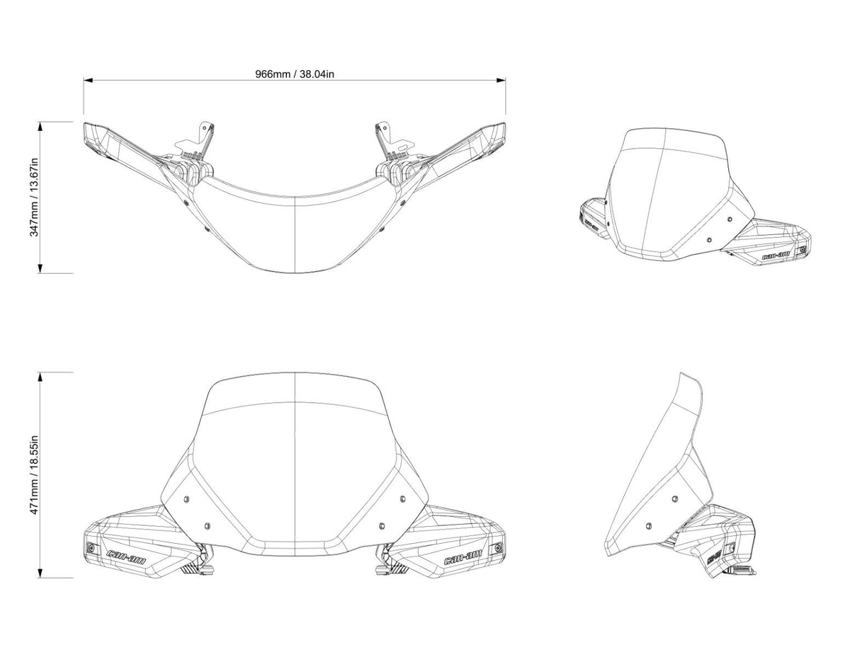 Can-Am Outlander High Windshield Kit
