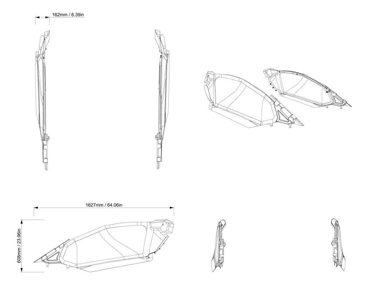 Can-Am Maverick R Soft Upper Door Panels