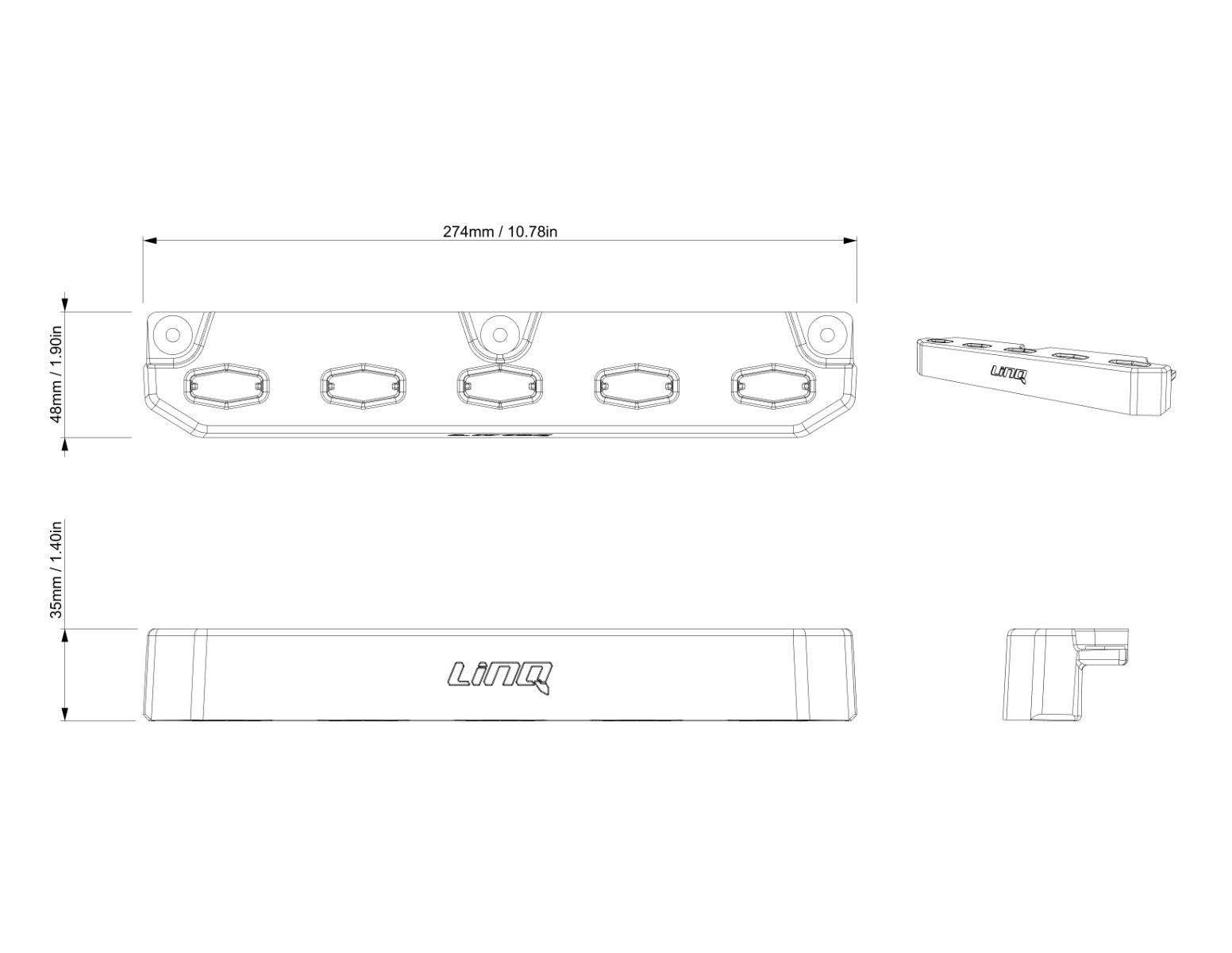 Support multiple LinQ Lite (5 LinQ Lite) pour Can-Am Outlander