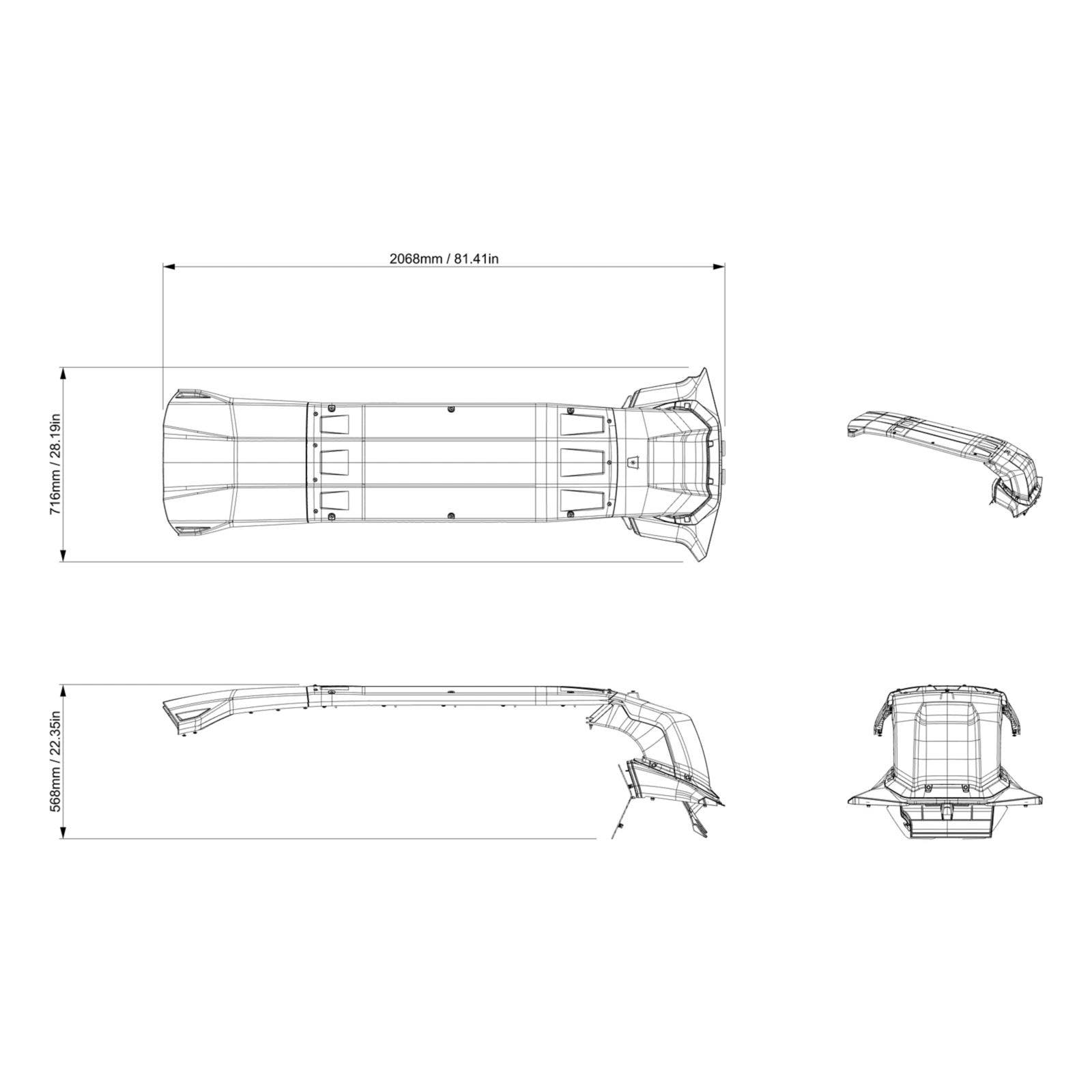 Prise d'air froid de toit pour Can-Am Maverick R