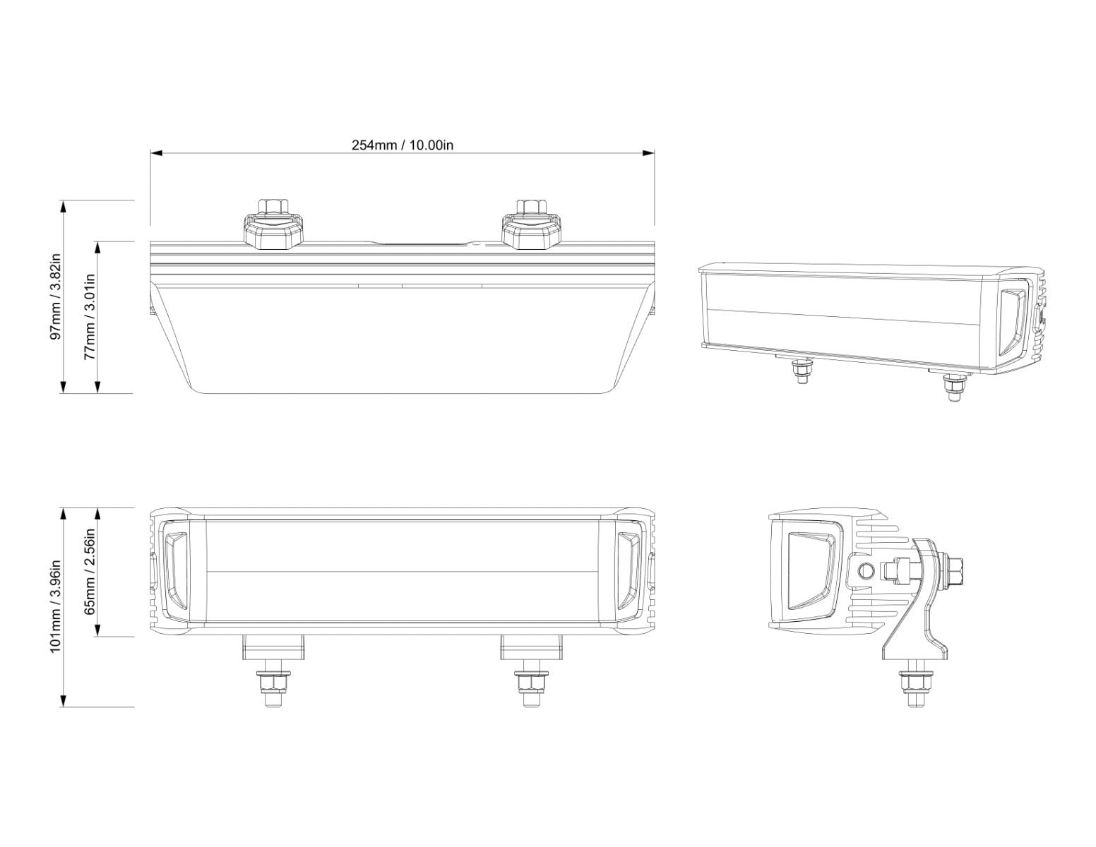 Barre d'éclairage DEL 25 cm (10 po) SMART Can-Am