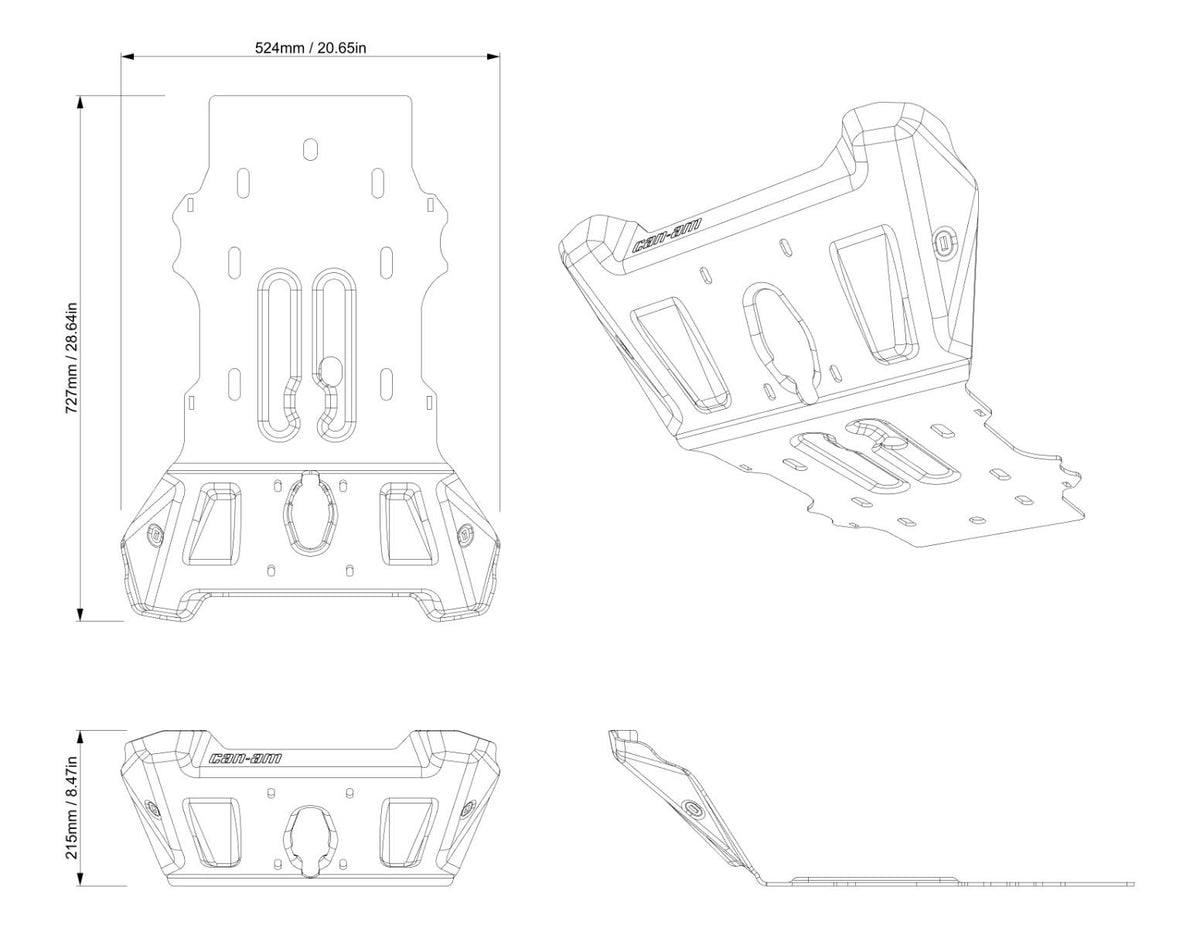 Plaque de Protection Avant pour Can-Am Defender