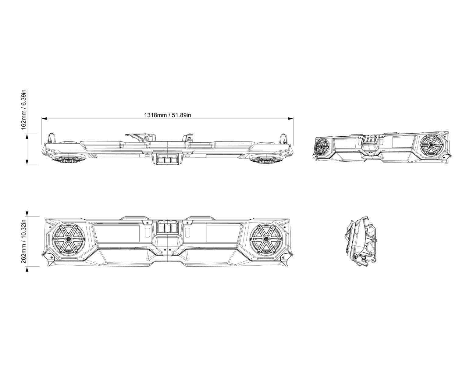 Can-Am Defender JL Audio Rear Speaker Kit