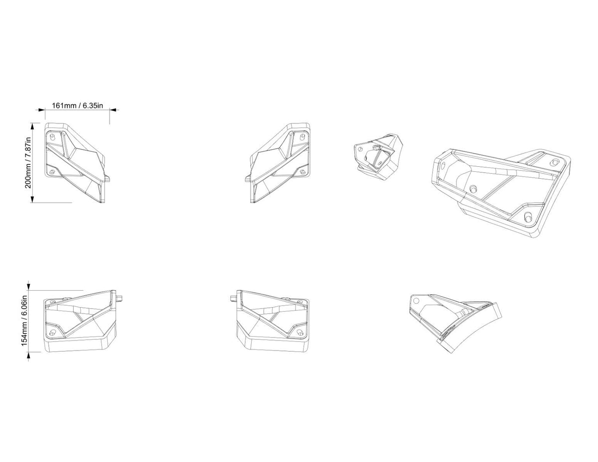 Supports pour barre d'éclairage DEL pour Can-Am Defender
