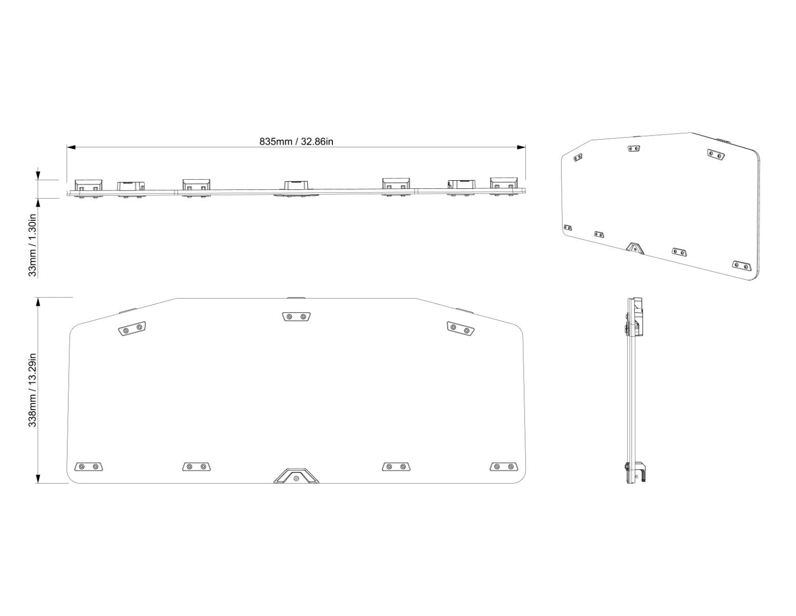 Can-Am Defender Rear Polycarbonate Window
