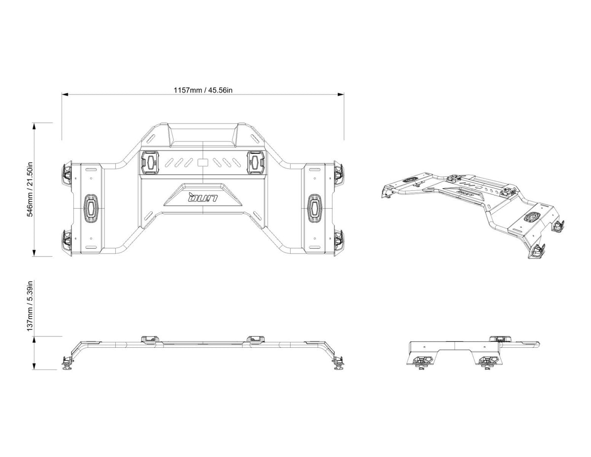 Porte-bagages pour boîte de chargement LinQ Can-Am