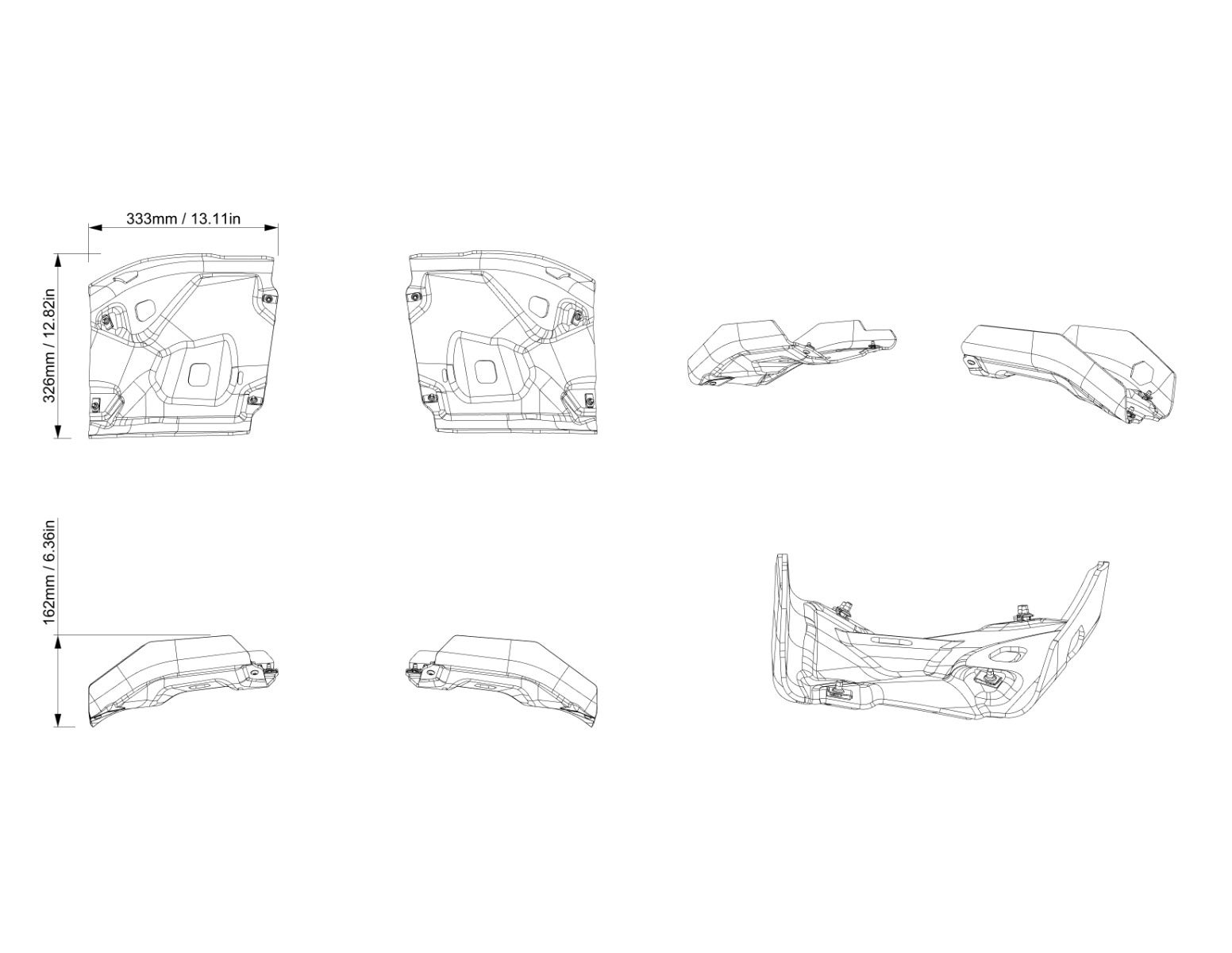 Protecteurs De Bras Triangulaires Arrière pour Can-Am Defender