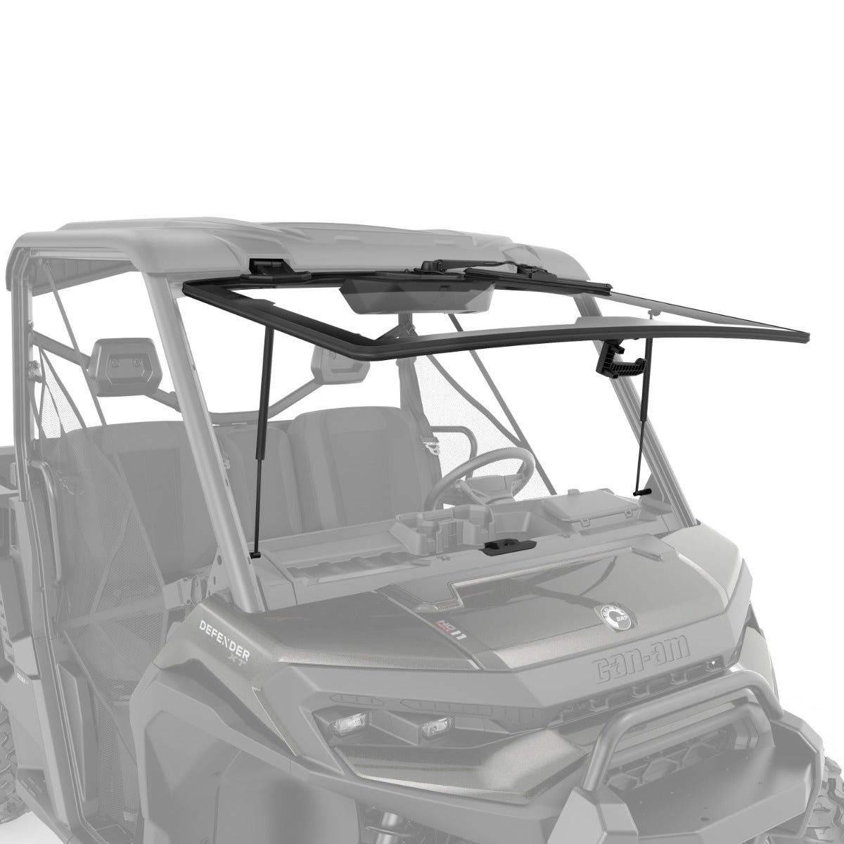 Can-Am Defender Flip Glass Windshield with SMART Intermittent Wiper & Washer Kit