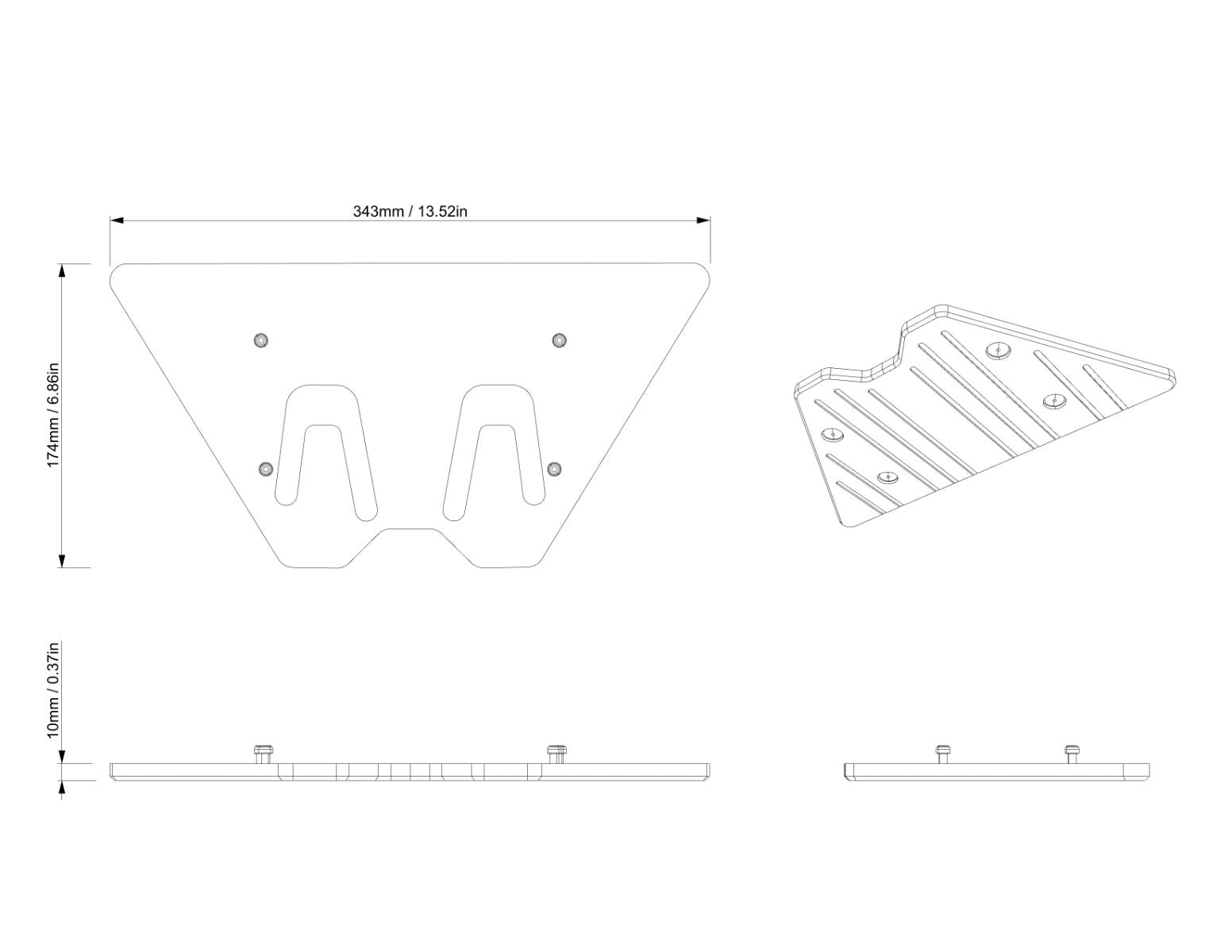 Plaque protectrice avant X rc pour Can-Am Maverick R