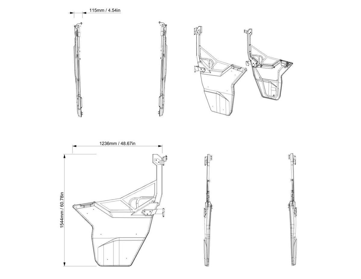 Demi-portes pour Can-Am Defender