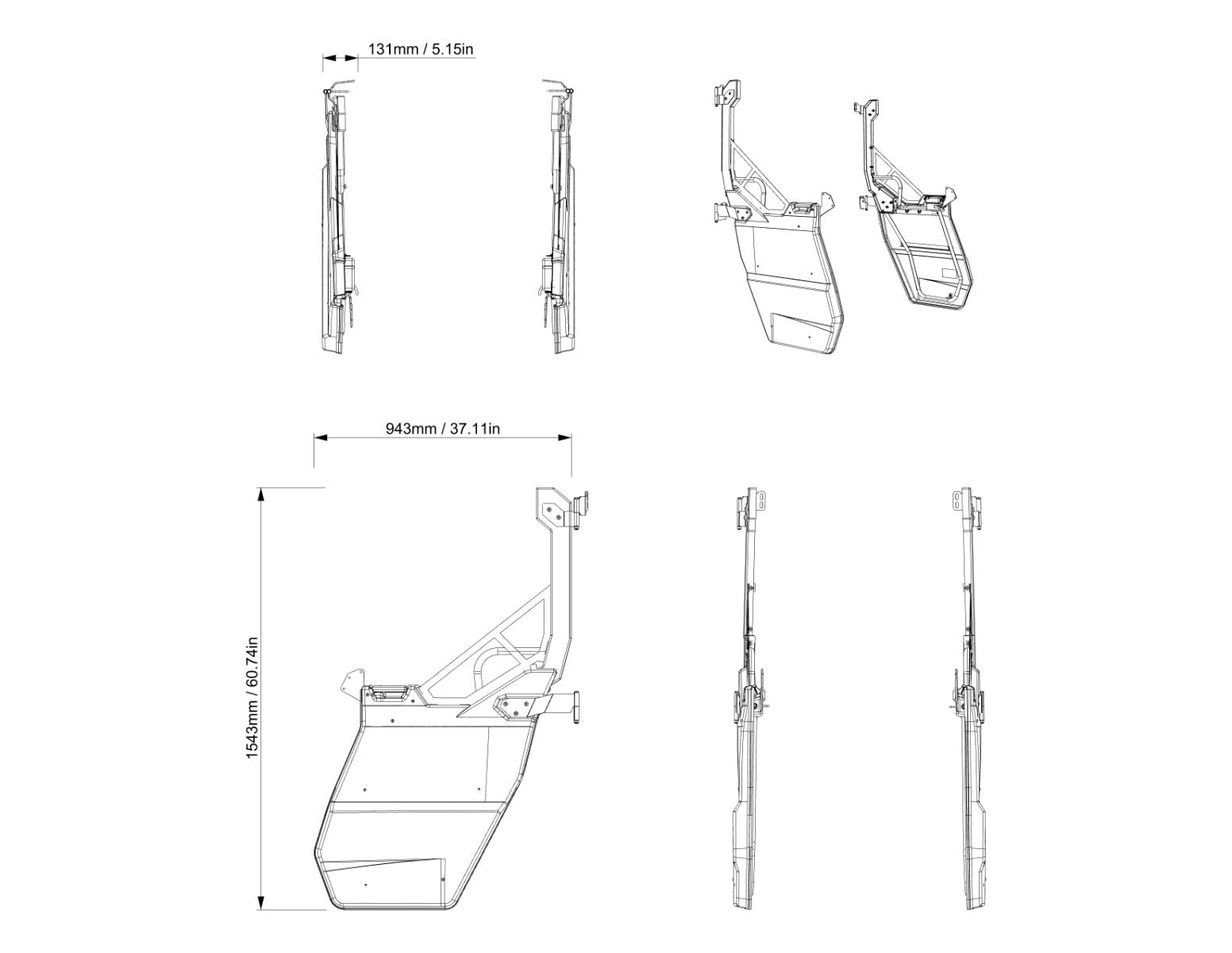 Demi-portes pour Can-Am Defender