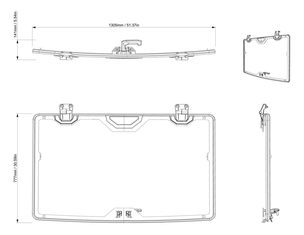 Can-Am Defender Glass Windshield