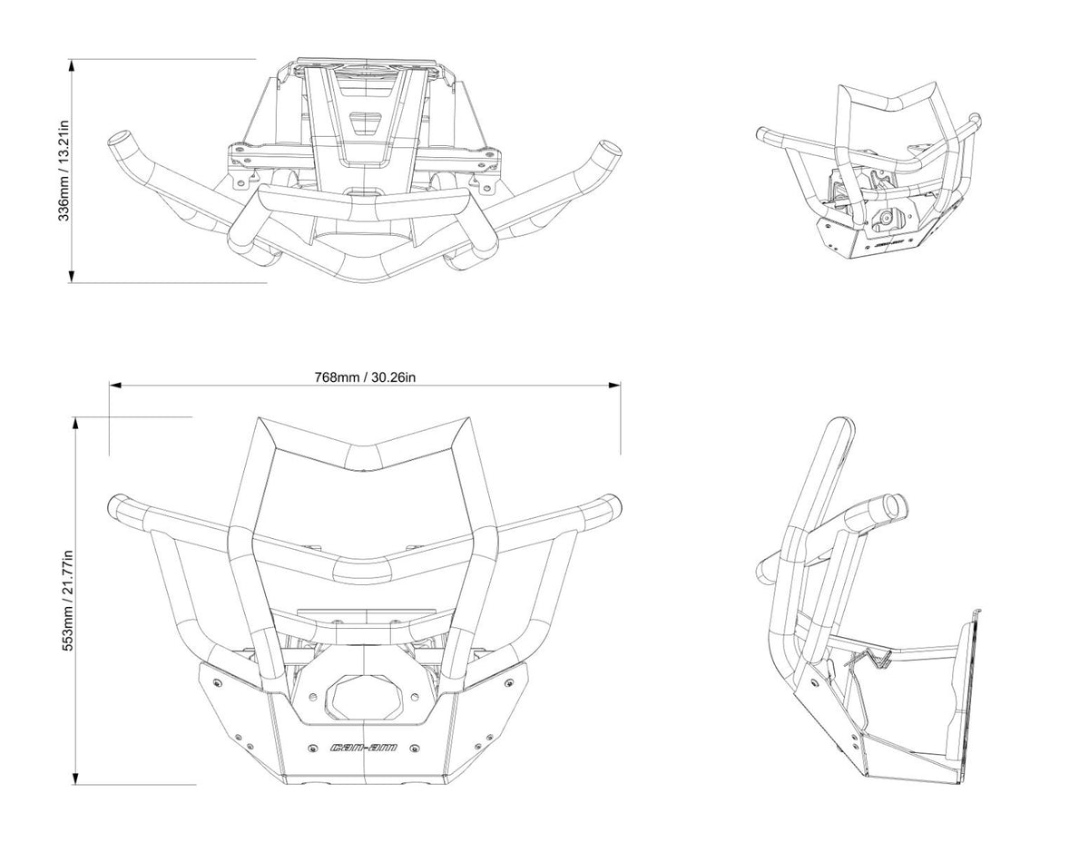 Can-Am Maverick X3 Front Pre-Runner Bumper